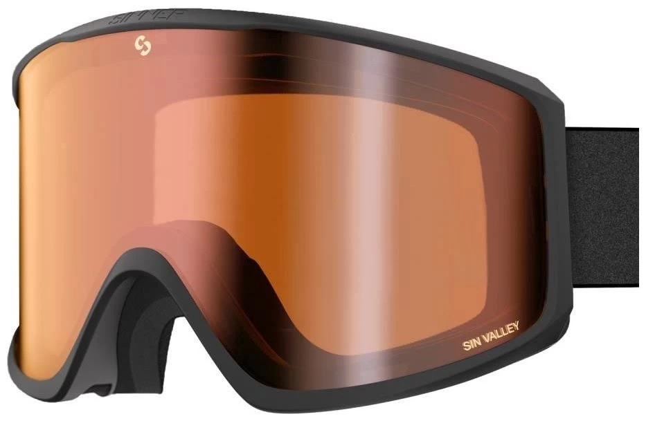 Sinner Sin Valley S Matte Black (Lens: Double Full Orange Mirror) 3 Sinner Sin Valley S Matte Black (Lens: Double Full Orange Mirror)